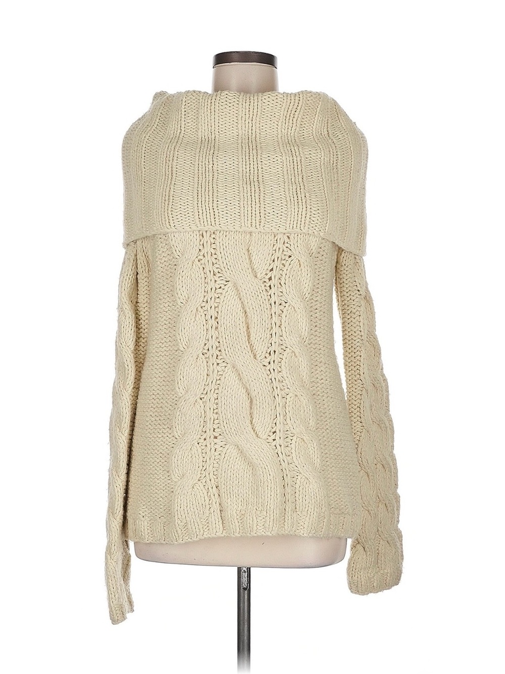 GAP | Women’s Cream Chunky Cable Knit Cowl Neck Sweater